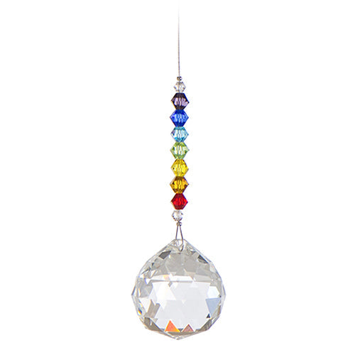 Large Faceted Sphere Crystal Suncatcher  – Chakra