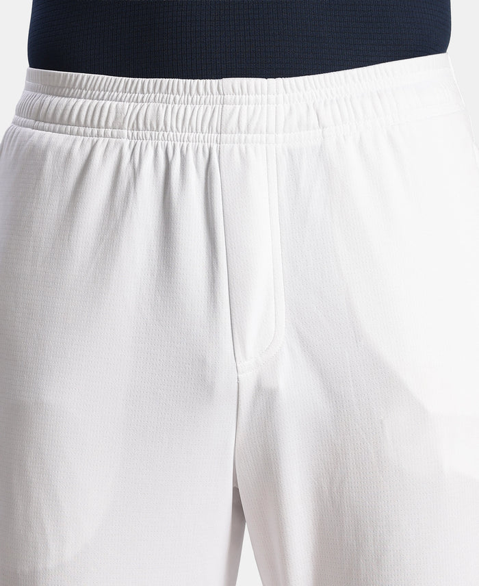 Lightweight Microfiber Trackpant with Zipper Pockets and StayFresh Treatment - White