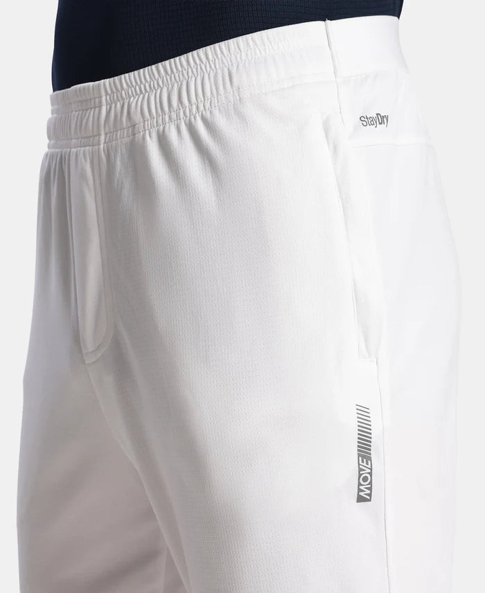 Lightweight Microfiber Trackpant with Zipper Pockets and StayFresh Treatment - White