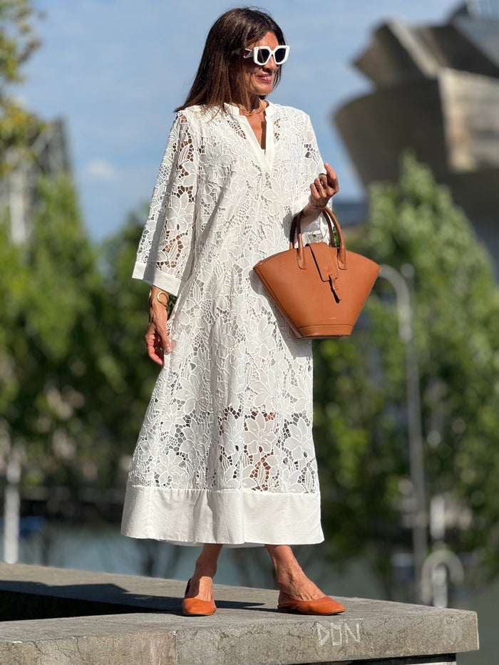 Luana Dress in White Lace 🖤