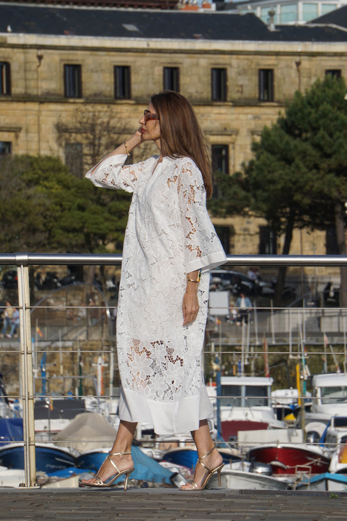 Luana Dress in White Lace 🖤