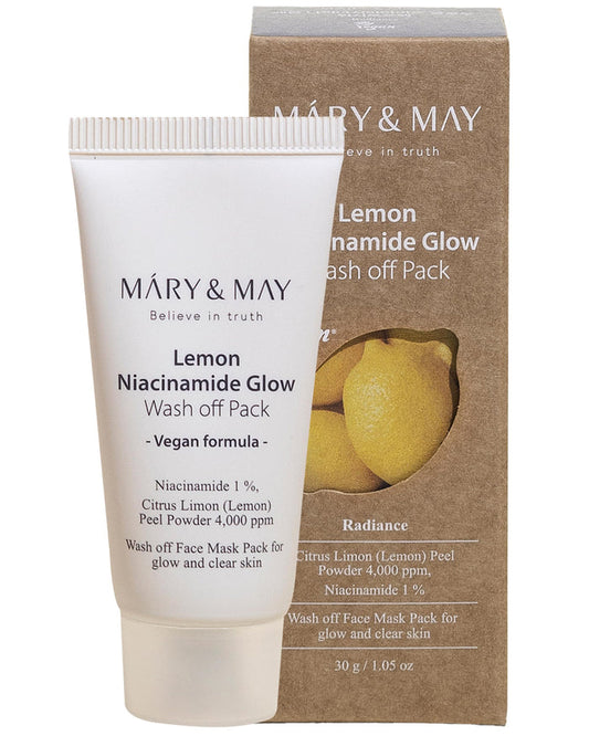 Mary & May Vegan Lemon Niacinamide Glow Wash Off Pack 30g