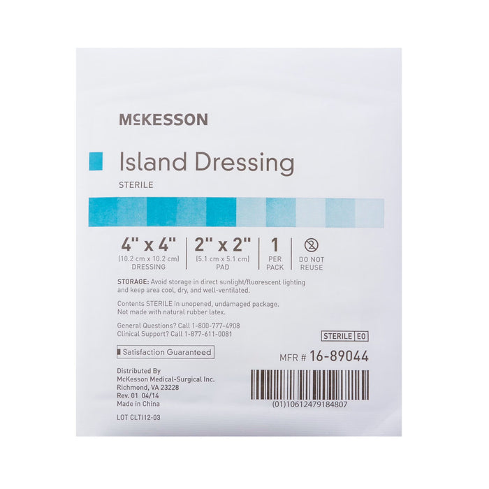 McKesson Island Dressing, Square Sterile — 4" x 4"