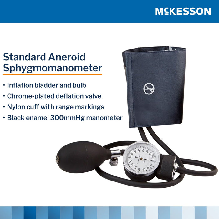 McKesson Aneroid Sphygmomanometer, Pocket Style, Large Adult Cuff, 34 - 50 cm - 01-775-12XNGM-Box - LL Medico
