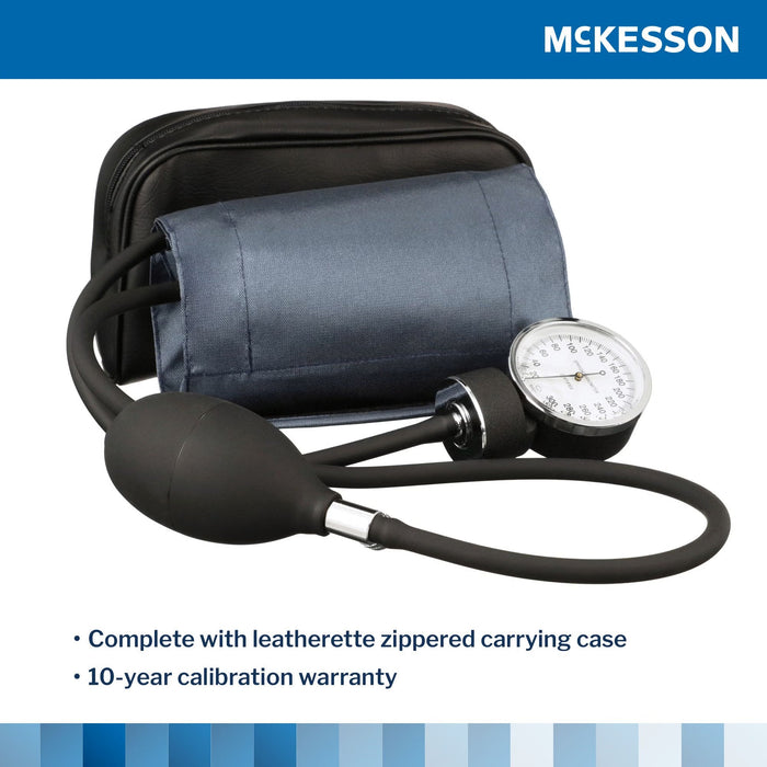 McKesson Aneroid Sphygmomanometer, Pocket Style, Large Adult Cuff, 34 - 50 cm - 01-775-12XNGM-Box - LL Medico