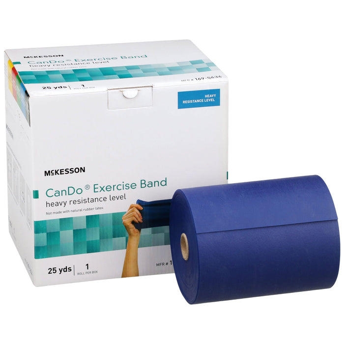 McKesson CanDo Exercise Resistance Band, Blue, Heavy, 5" x 25 Yard - 169-5634-Single - LL Medico