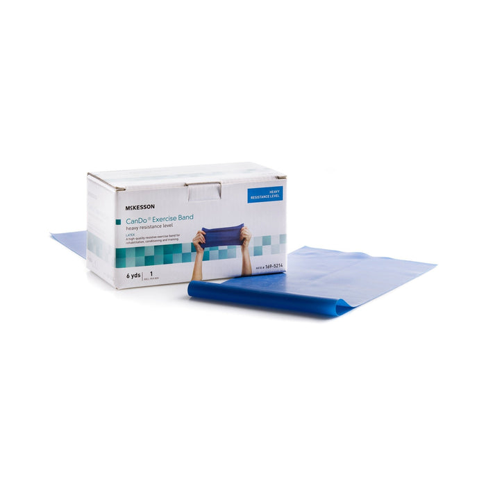McKesson CanDo Exercise Resistance Band, Blue, Heavy, 5" x 6 Yard - 169-5214-Single - LL Medico