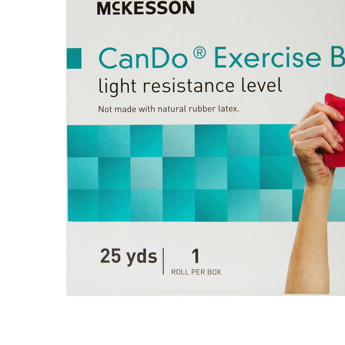 McKesson Exercise Resistance Band, Red, Light, 25 Yard - 169-5632-Single - LL Medico