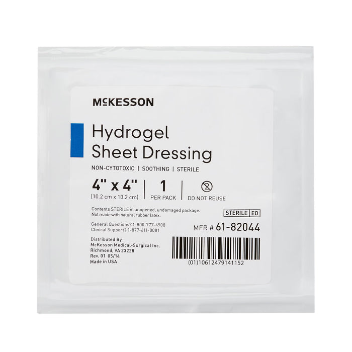 McKesson Hydrogel Wound Dressing Sheet, Sterile — 4" x 4"