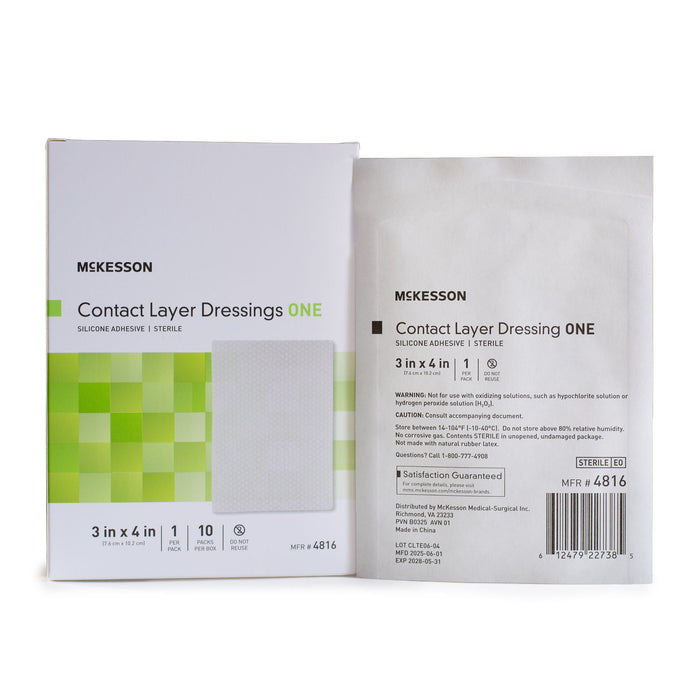 McKesson Wound Contact Layer Dressing, Sterile - 4816 - LL Medico