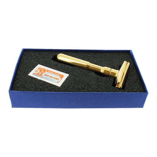 Merkur Futur Gold Double Edge Safety Razor & 10 Blades (90 762 003)