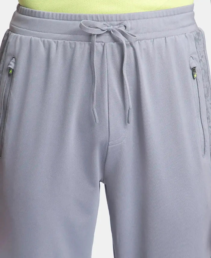 Microfiber Elastane Stretch Jogger with Zipper Pockets and StayDry Treatment - CP Grey