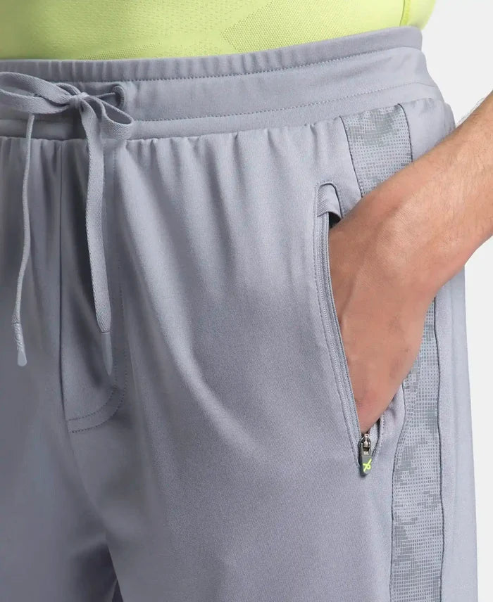Microfiber Elastane Stretch Jogger with Zipper Pockets and StayDry Treatment - CP Grey