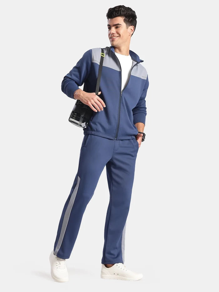 Microfiber Fabric Jacket with StayFresh Treatment - Navy & Grey