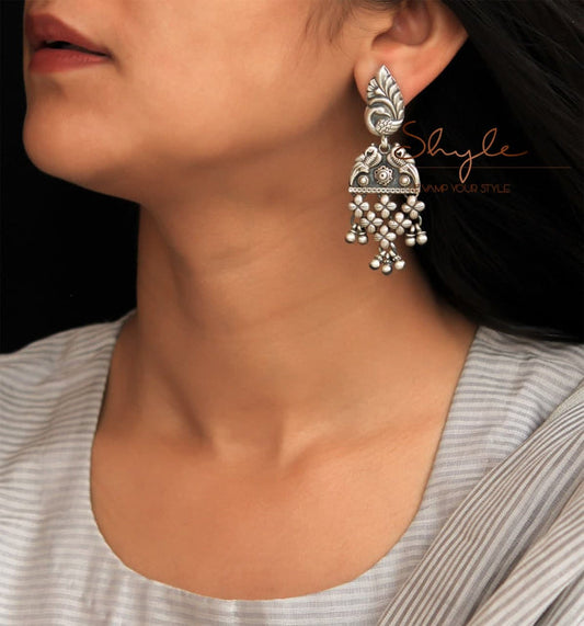 Mizoya Intricate Peacock Jali Earring