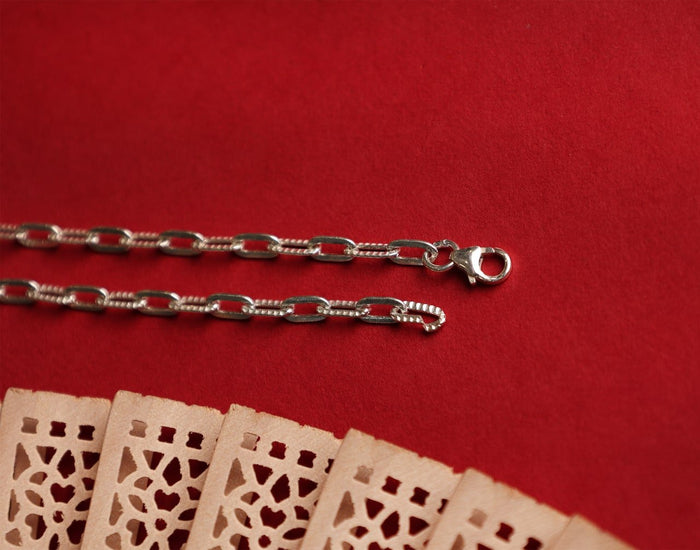 Moh Intricate Link Silver Chain