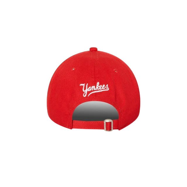 New Era 940 Pre Curved New York Yankees Scarlet Red White Cap