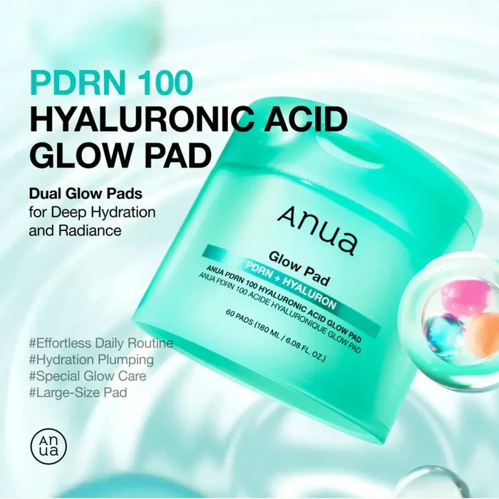 PDRN 100 Hyaluronic Acid Glow Pad - Toner and Anua Skin Care Masks & Peels