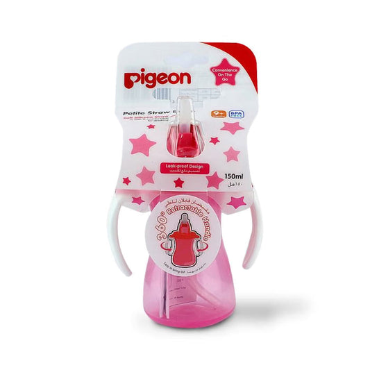 Pigeon Petite Straw Bottle 150ml - Pink (26150), Standard Bottles