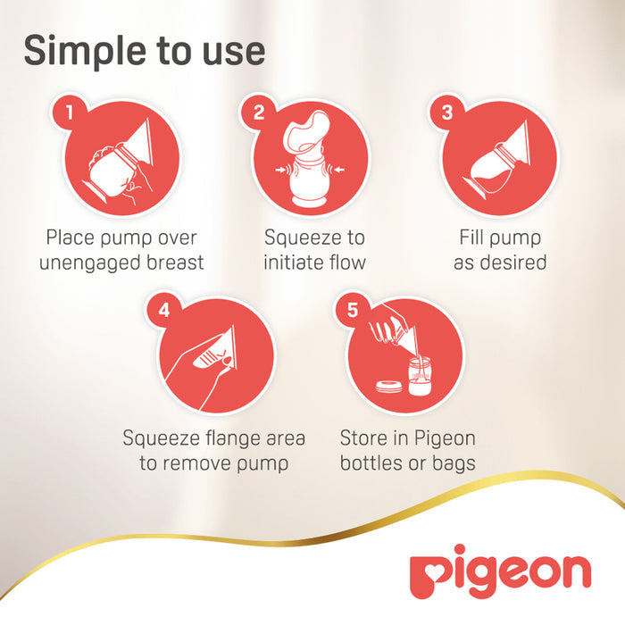 Pigeon Silicone Milk Saver Pump 110ml - (26914), Manual Breast Pumps