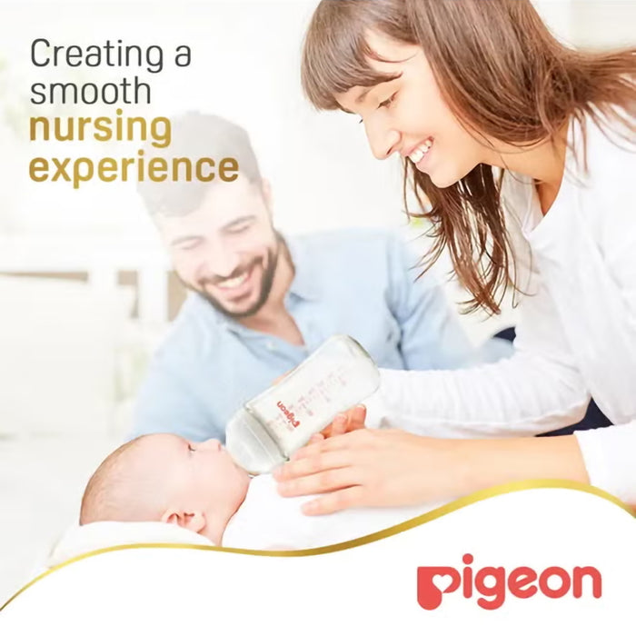 Pigeon SofTouch Wide Neck Glass Nursing Bottle - 240ml (81232), Wide Neck Bottles