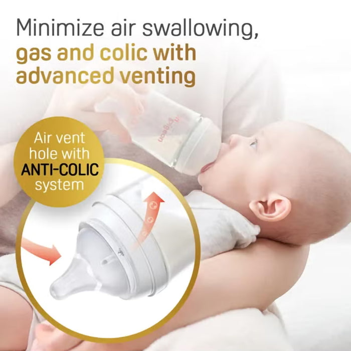 Pigeon SofTouch Wide Neck Glass Nursing Bottle - 240ml (81232), Wide Neck Bottles