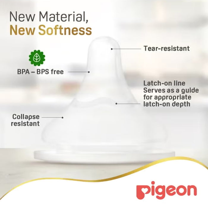 Pigeon SofTouch Wide Neck Glass Nursing Bottle - 240ml (81232), Wide Neck Bottles