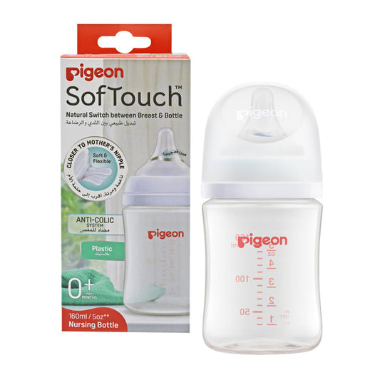 Pigeon SofTouch Wide Neck PP Nursing Bottle - 160ml (81224), Wide Neck Bottles