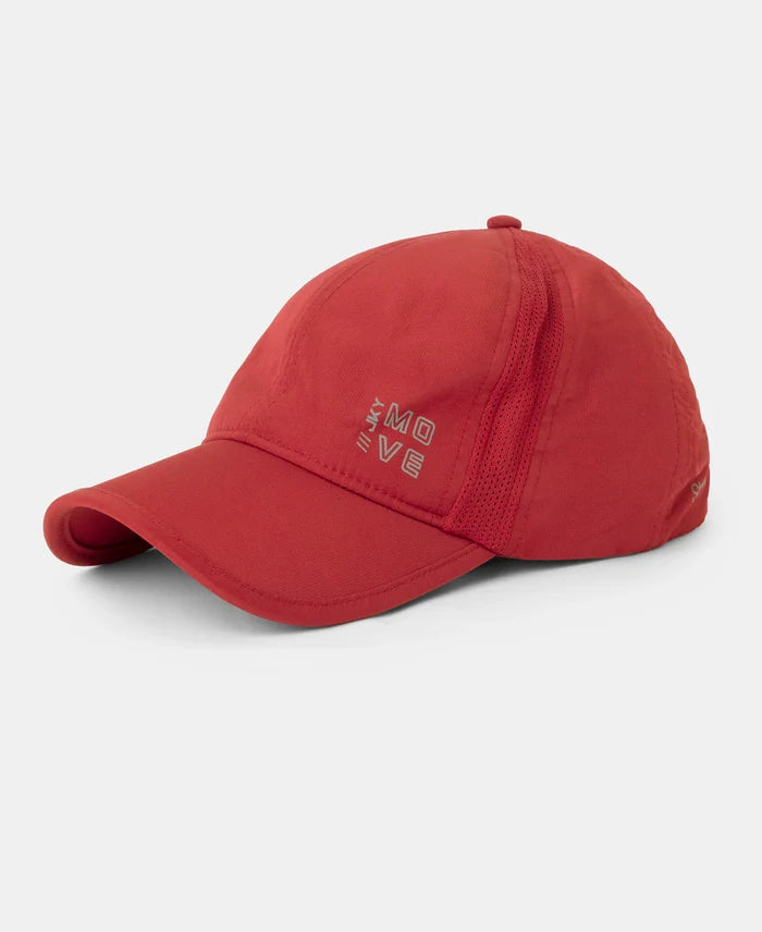 Polyester Solid Cap with Adjustable Back Closure and StayDry Technology - Sundried Tomato