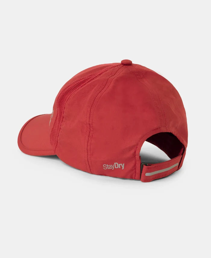 Polyester Solid Cap with Adjustable Back Closure and StayDry Technology - Sundried Tomato