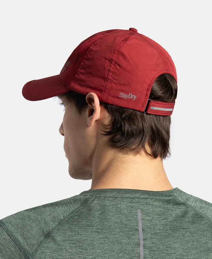 Polyester Solid Cap with Adjustable Back Closure and StayDry Technology - Sundried Tomato