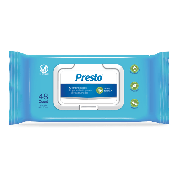 Presto Cleansing Wipes - WW091248-Pack - LL Medico