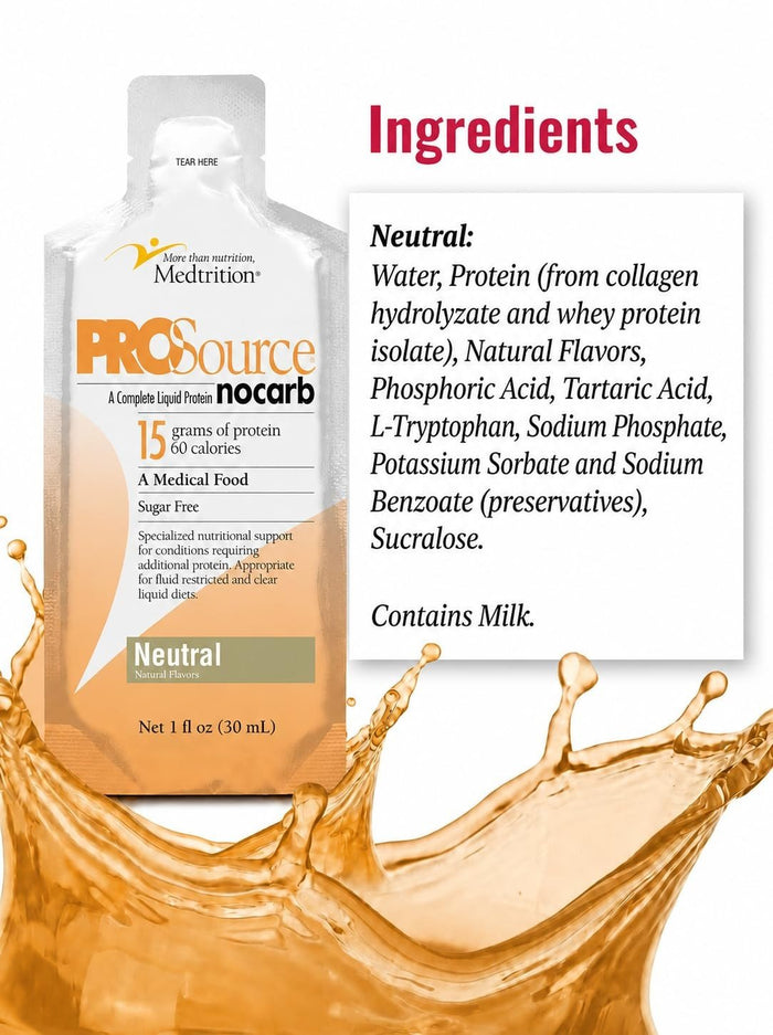 ProSource NoCarb Liquid Protein Supplement, Unflavored, 1 oz - 11476-Single - LL Medico