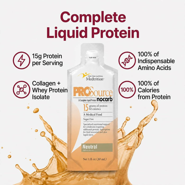 ProSource NoCarb Liquid Protein Supplement, Unflavored, 1 oz - 11476-Single - LL Medico