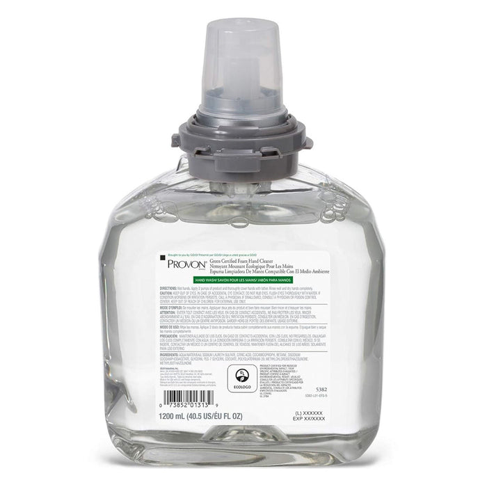 Provon Green Certified Foam Hand Cleaner, Unscented, 1200 mL