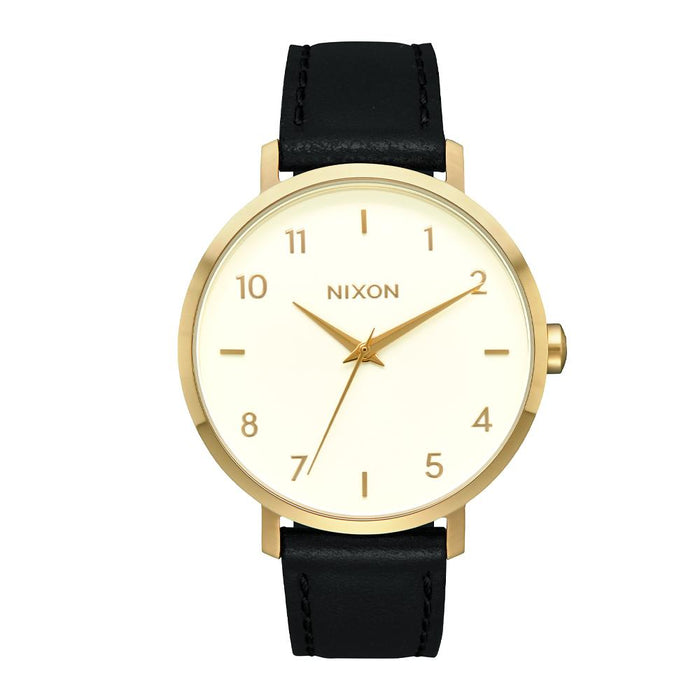 Reloj Nixon Arrow Leather Gold Cream Black