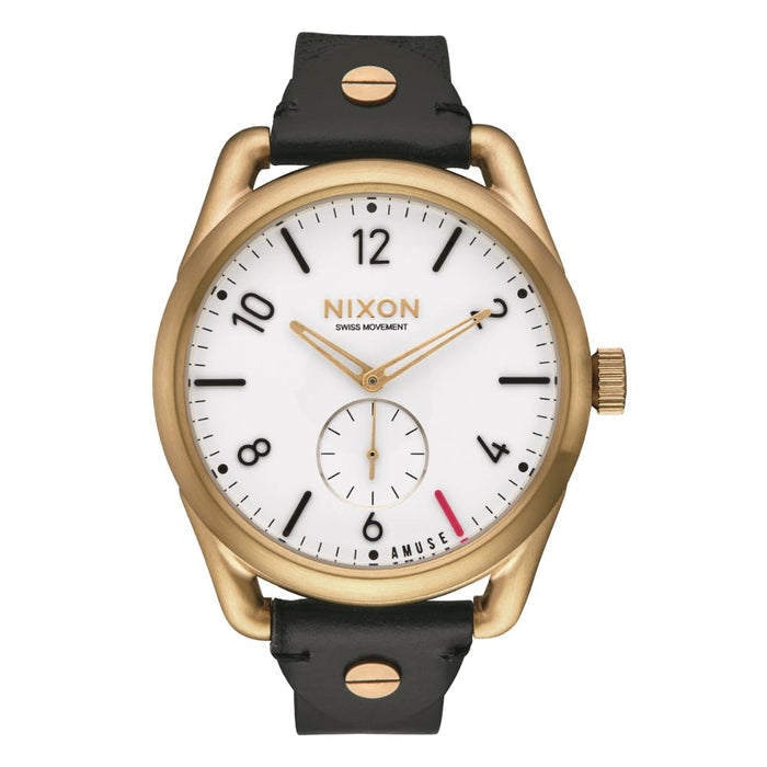 Reloj Nixon C39 Leather Light Gold