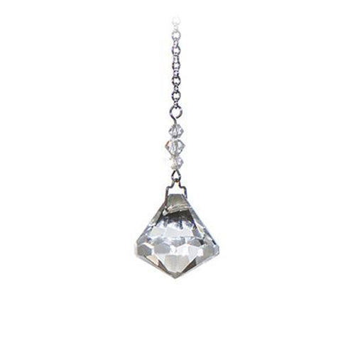 Small Faceted Dreidel Crystal Suncatcher  – Clear