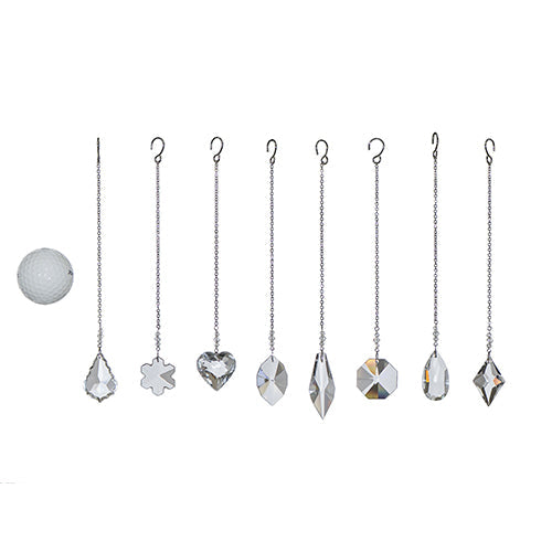 Small Faceted Dreidel Crystal Suncatcher  – Clear