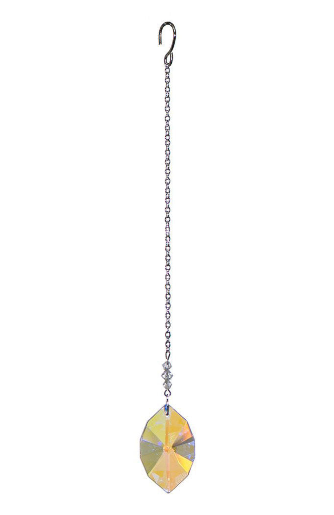 Small Faceted Egyptian Eye Crystal Suncatcher  – Aurora Borealis (Iridescent) Finish