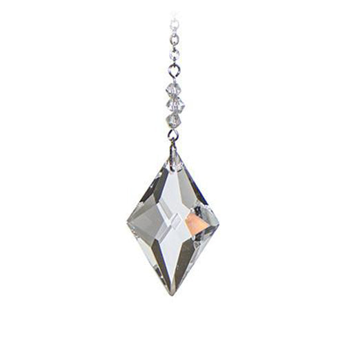 Small Faceted Kite Shaped Crystal Suncatcher  – Clear