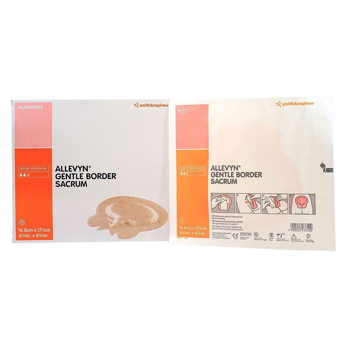 Smith & Nephew Allevyn Gentle Border Foam Dressing, Sacral, Silicone Adhesive, Sterile - 66800898 - LL Medico