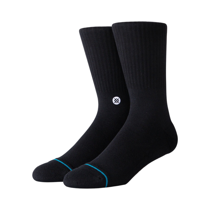 Stance Icon Black Black Crew Socks M311D14ICOBLK