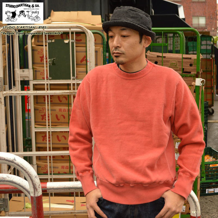 STUDIO D'ARTISAN "8185" Bengala Dyed Loopwheel Sweatshirt