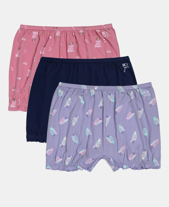 Super Combed Cotton Bloomers with Ultrasoft Waistband - Mellow Rose, Heirloom Lilac & Wild Rose (Pack of 3)