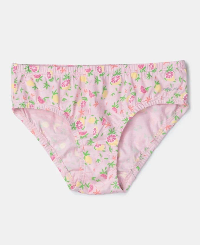 Super Combed Cotton Printed Panty with Ultrasoft Waistband - Fairy Tale, Lemon Meringue & Salmon Rose (Pack of 3)