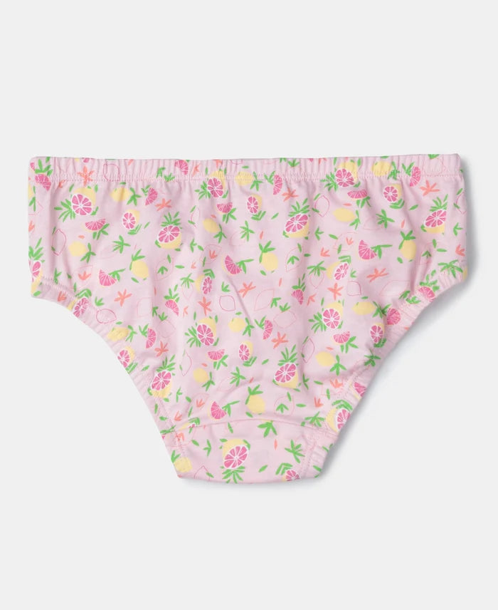 Super Combed Cotton Printed Panty with Ultrasoft Waistband - Fairy Tale, Lemon Meringue & Salmon Rose (Pack of 3)