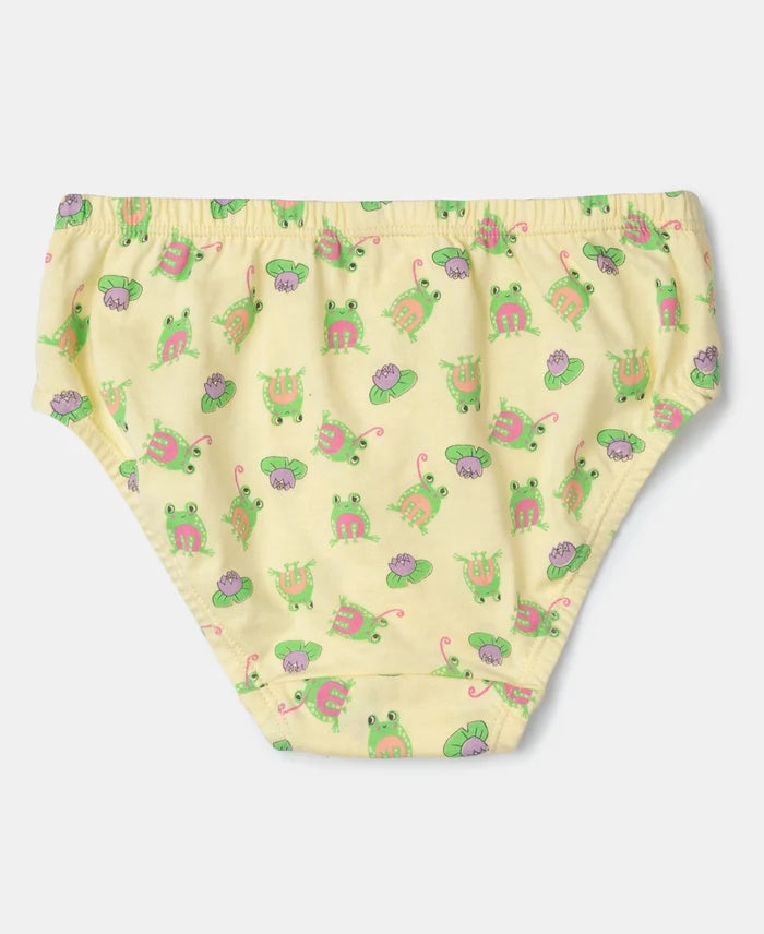Super Combed Cotton Printed Panty with Ultrasoft Waistband - Fairy Tale, Lemon Meringue & Salmon Rose (Pack of 3)