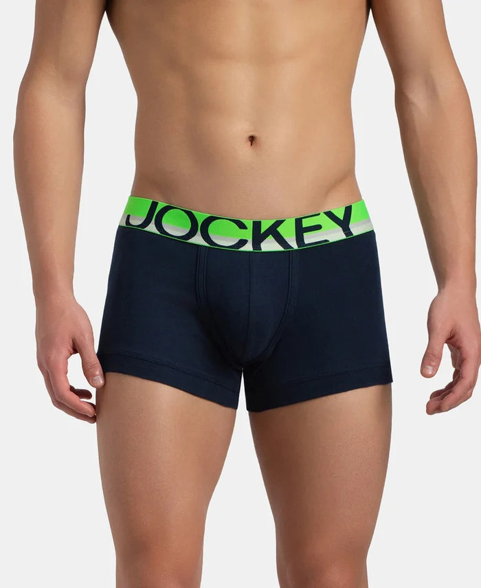 Super Combed Cotton Rib Solid Trunk with Ultrasoft Waistband - Navy (Pack of 2)