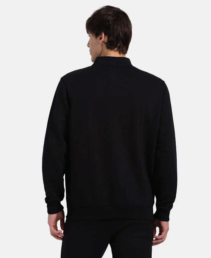 Super Combed Cotton Rich Fleece Jacket with StayWarm Technology - Black